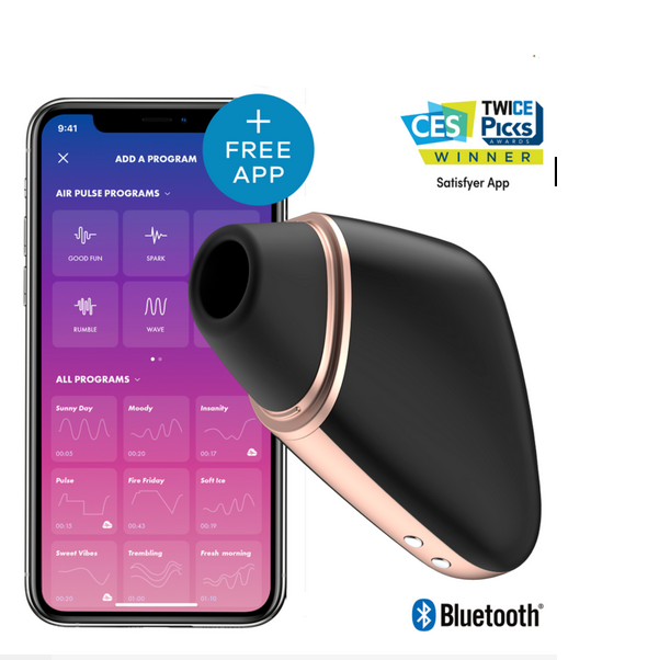 Estimulador de Clitoris Satisfyer love Triangle negro con APP y Bluetooth