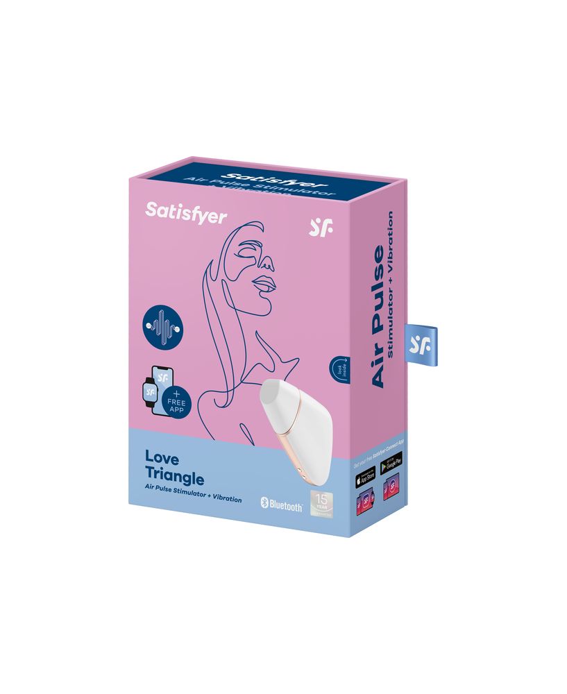 Estimulador de Clitoris Satisfyer love triangle negro con APP y Bluetooth