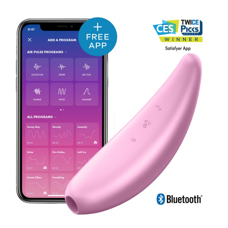 Satisfyer Curvy 3 estimulador de clitoris y punto G bluetooth con APP