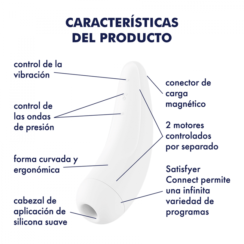 Satisfyer Curvy 2 bluetooth con APP estimula clitoris y punto G