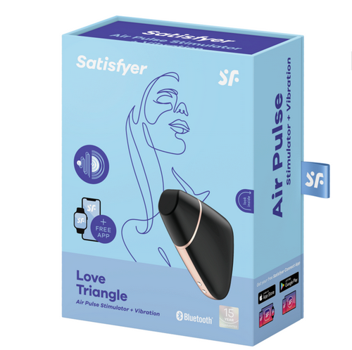 Estimulador de Clitoris Satisfyer love Triangle negro con APP y Bluetooth