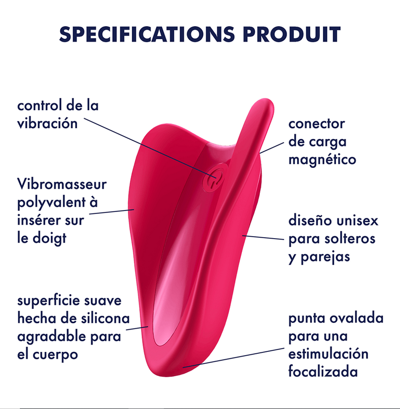 Vibrador Dedal Femenino para estumular zonas erogenas, Satisfyer High Fly