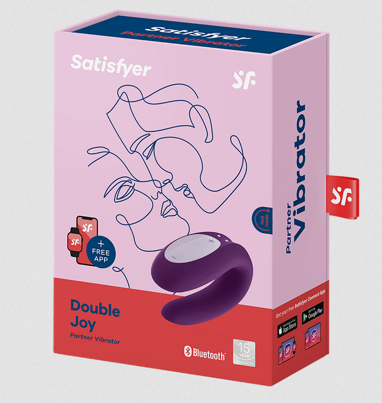 Satisfyer Double Joy Vibrador para parejas con APP, estimula clitoris, punto G y Pene