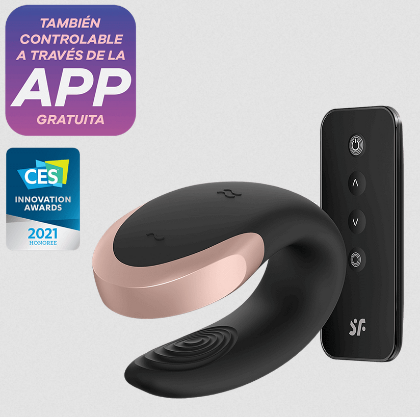 Vibrador para Parejas Bluetooth APP o control remoto Satisfyer Double Love