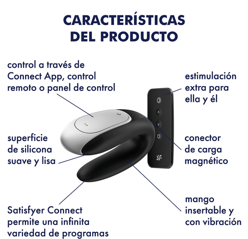 Vibrador Para Parejas Con App y Control remoto Satisfyer Double Fun