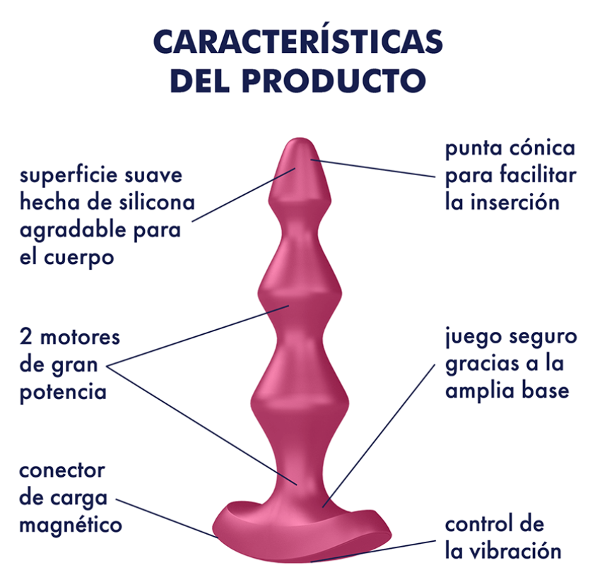 Vibrador Anal Unisex Recargable Satisfyer Lolli Plug 1