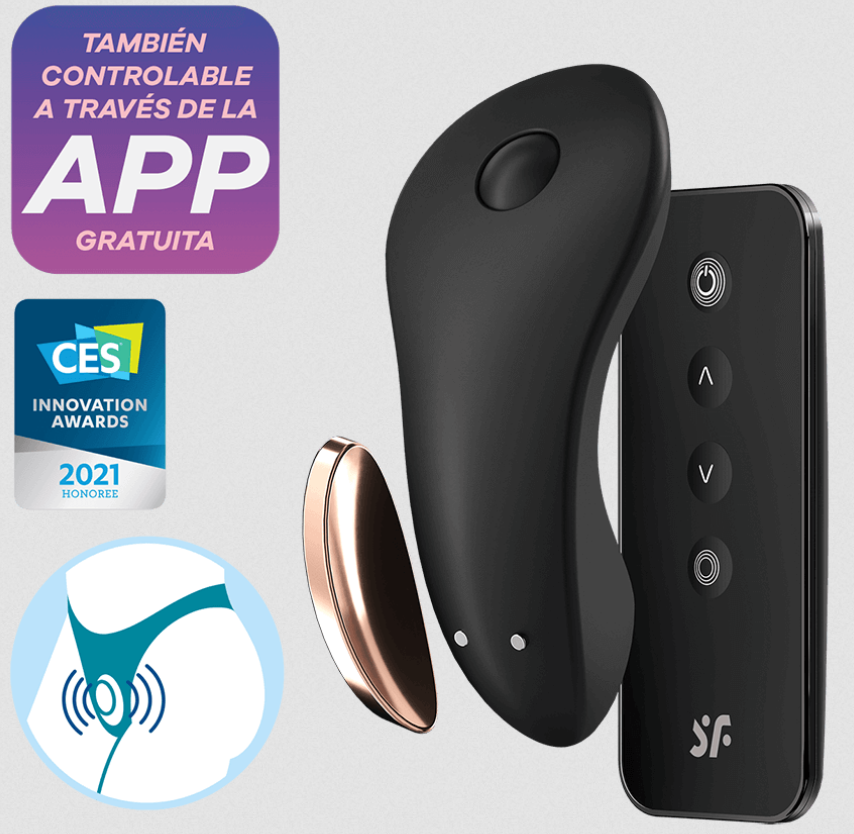 Vibrador para Clitoris usalo en la Tanga y controlalo a distancia Bluetooth y APP Satisfyer Little