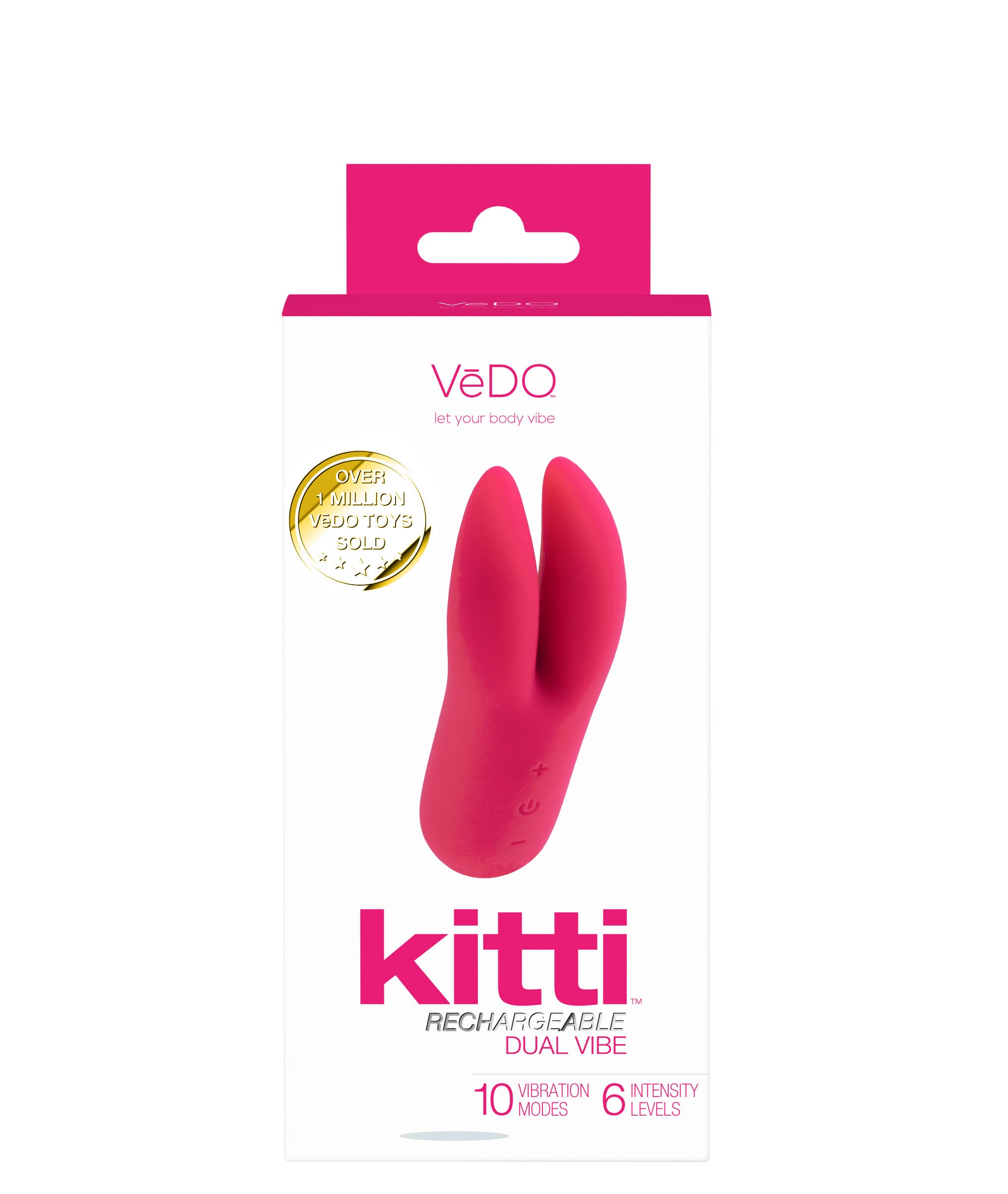 Vibrador Dual Recargable super potente todas las Zonas Erogenas Vedo Kitti